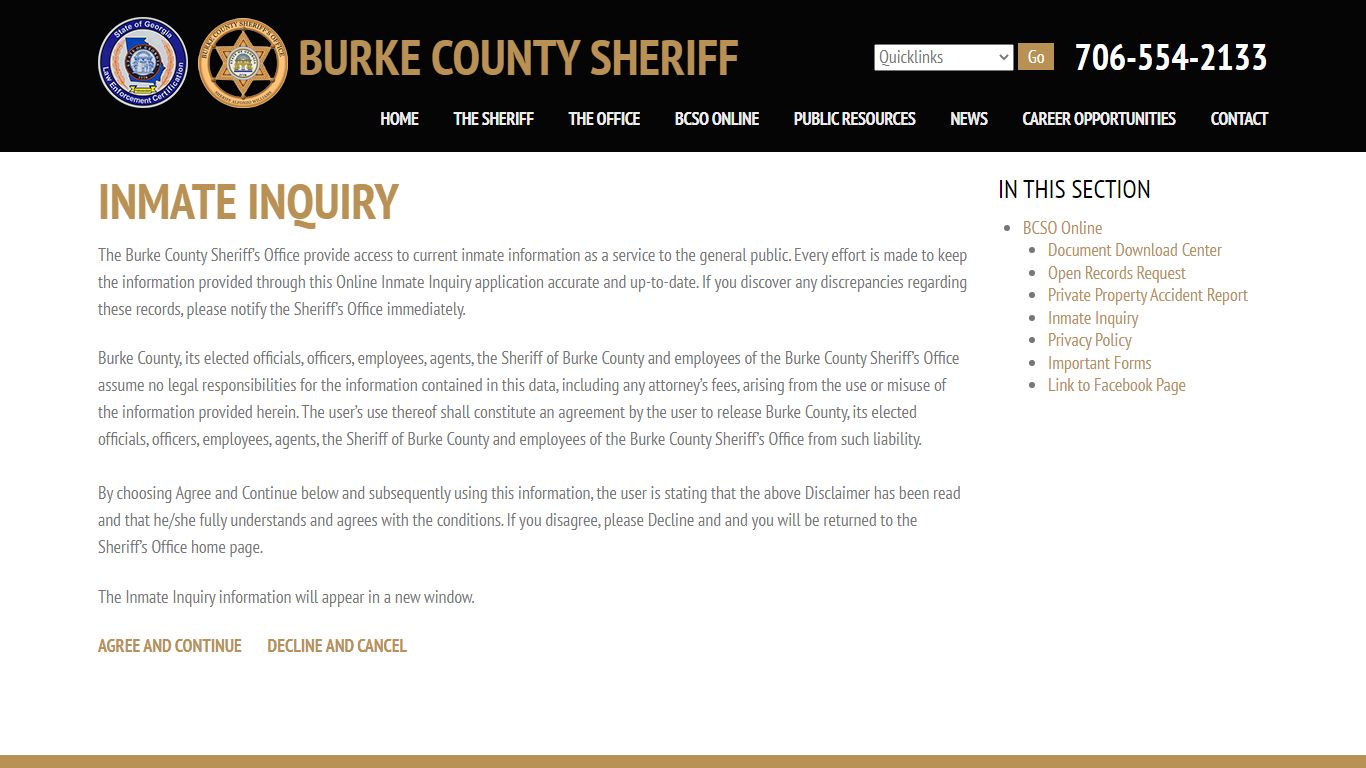 Inmate Inquiry - Burke County Sheriff