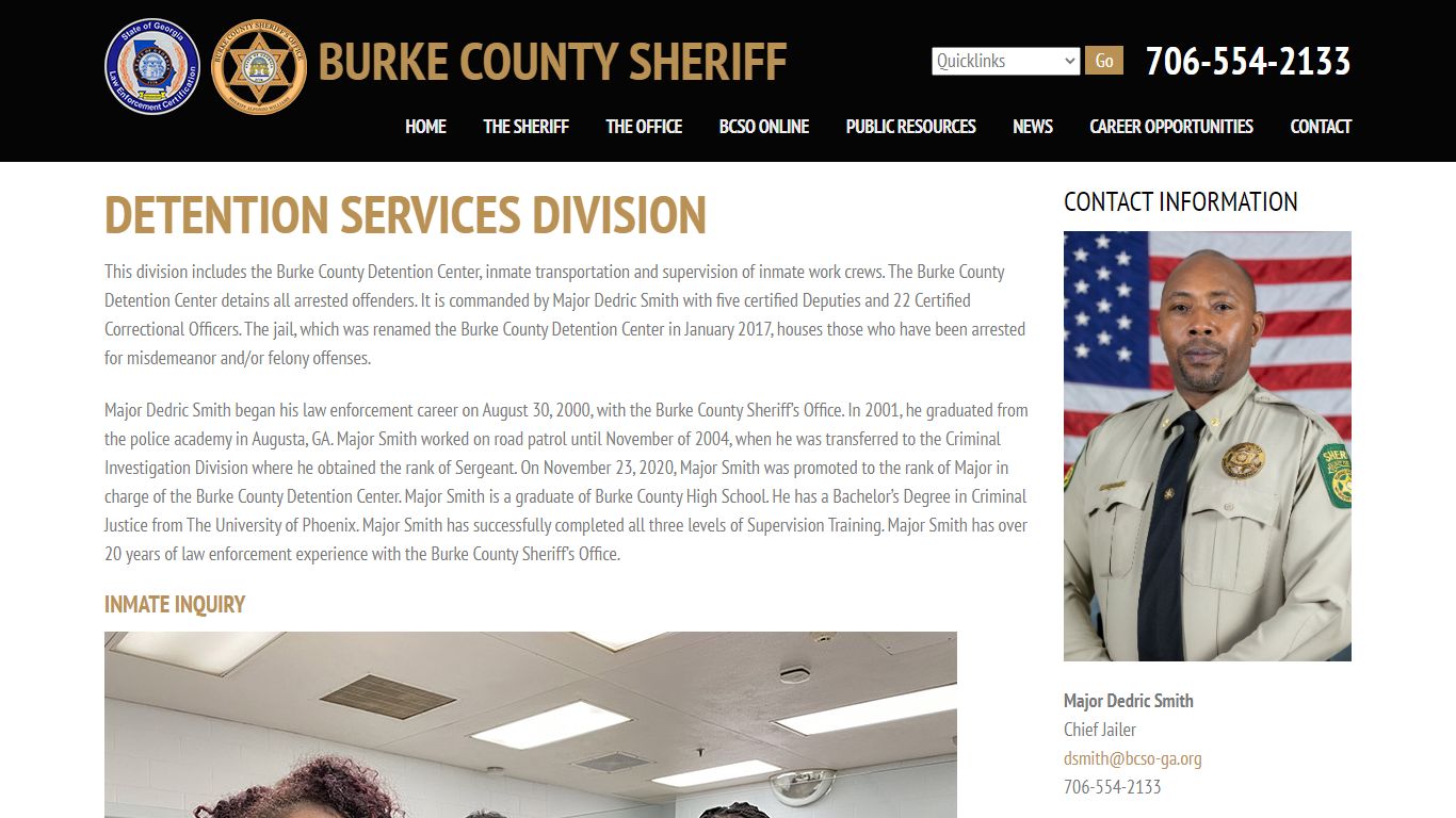 Detention Services Division - Burke County Sheriff